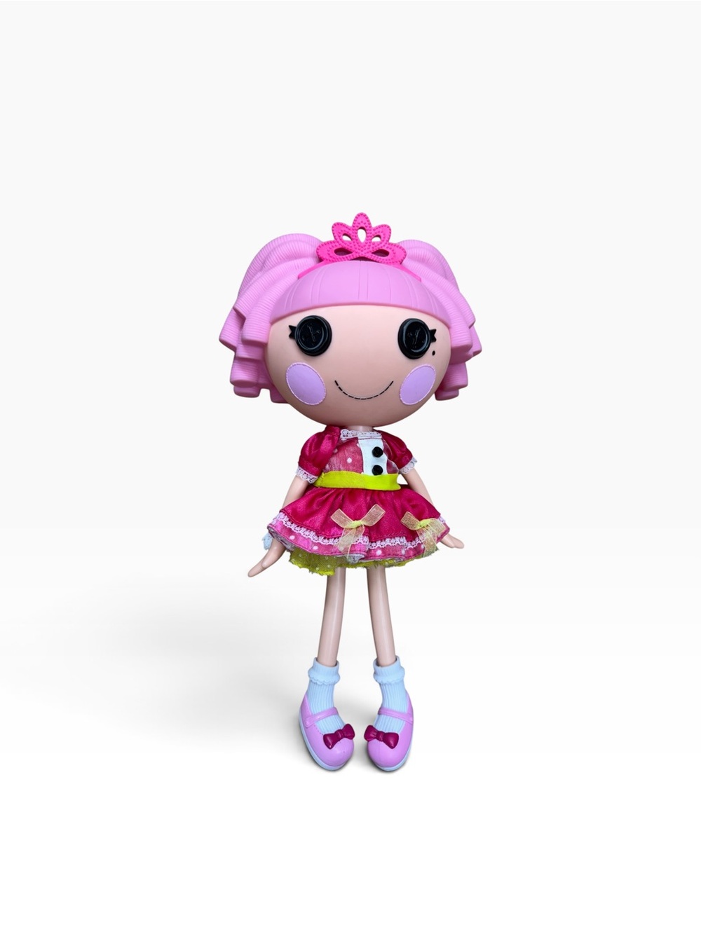 Pink Fashion Doll with Dress and Tiara - Charming Play Doll